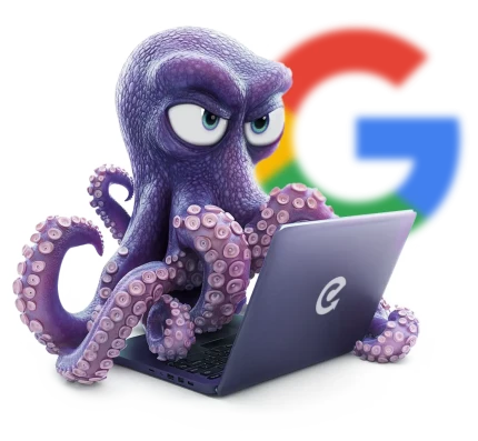 Pay Monthly Web Designer Octopus Character